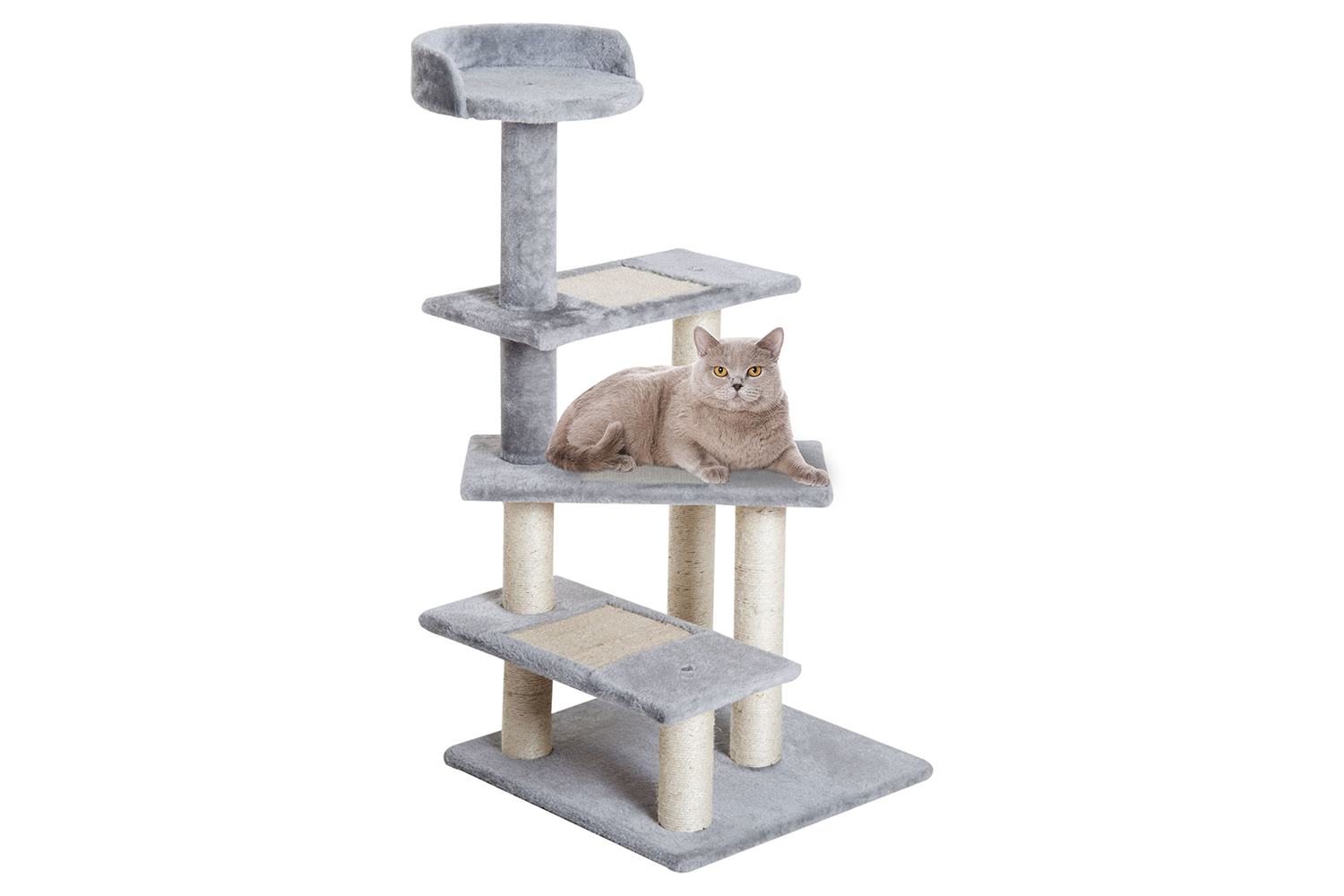 Pawhut D30-183 Cat Tree | Beige & Grey