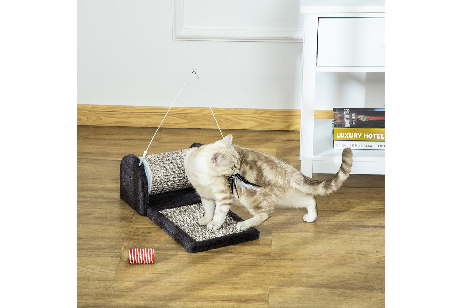 PawHut D30-193V01 Cat Scratching Post | Grey