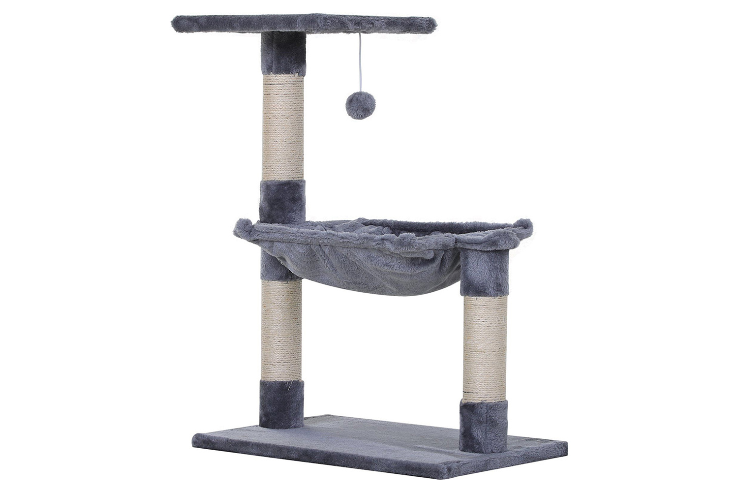 PawHut D30-215GY Cat Tree Scratching Post | Grey