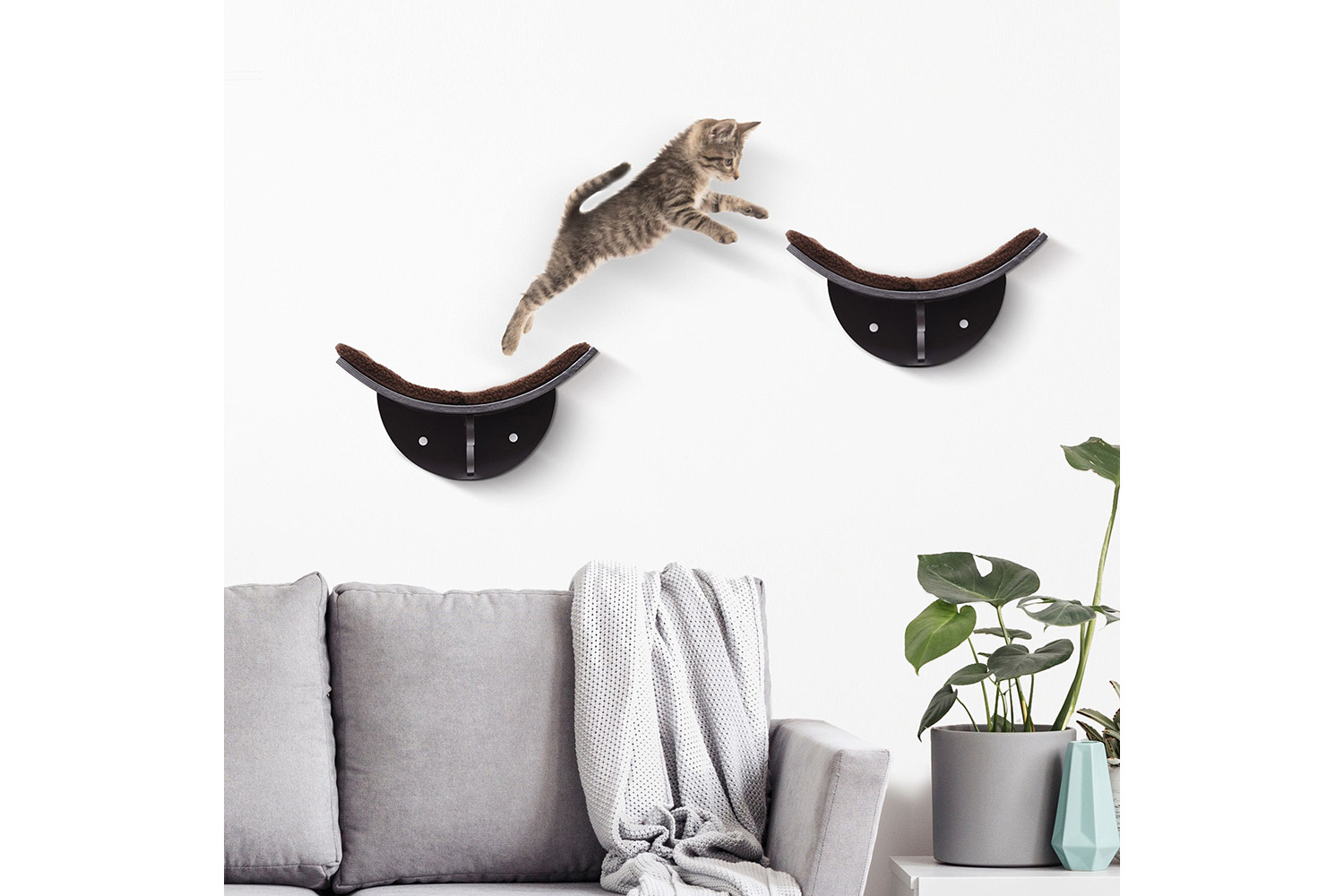 PawHut D30-224 Cat Shelf | Brown