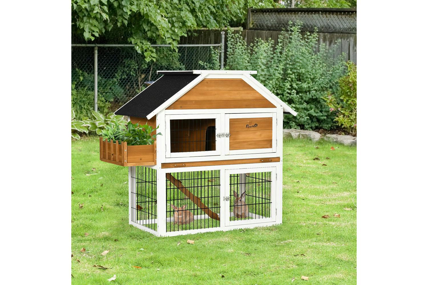 PawHut D51-266ND Small Animal House | Natural