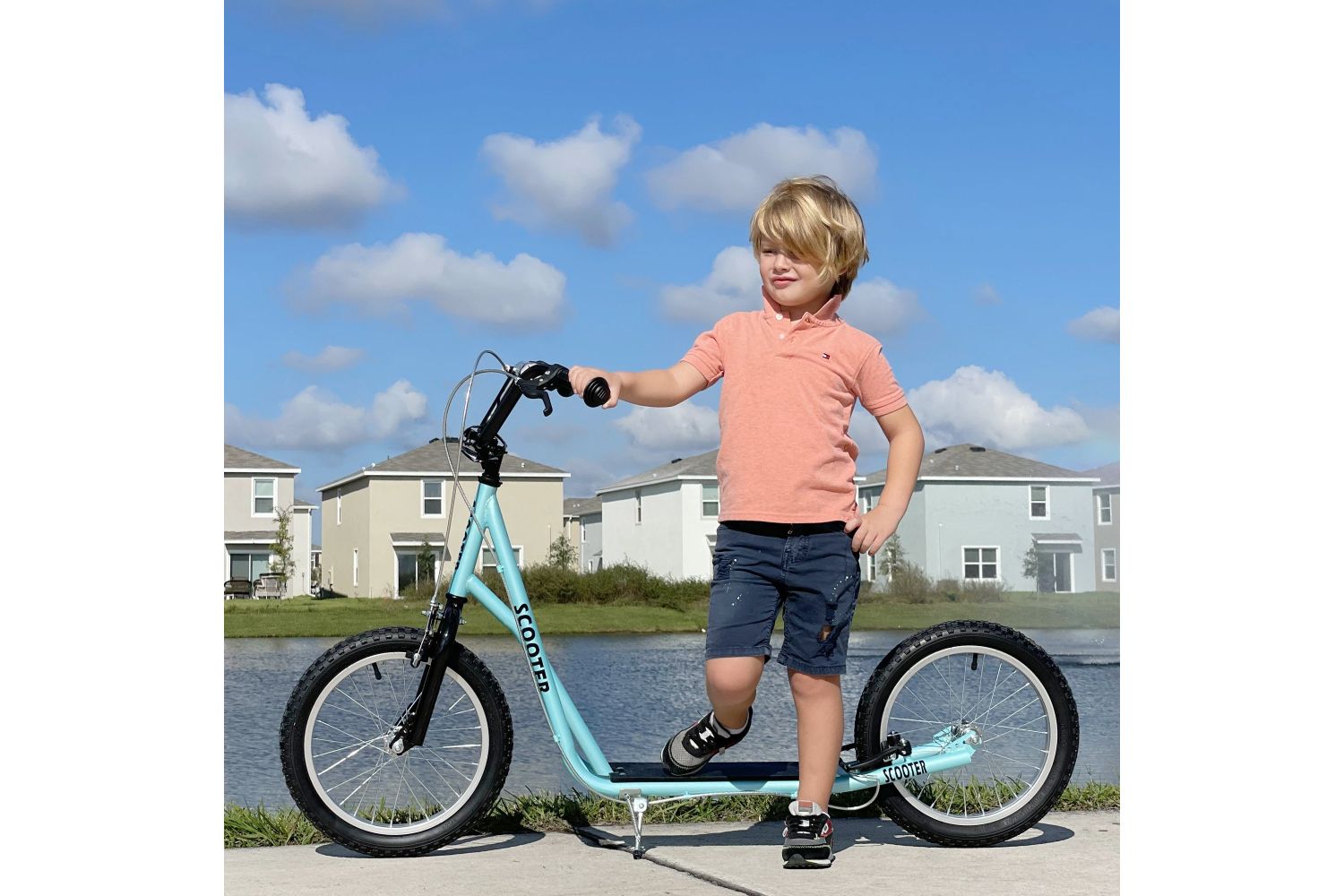 Homcom 371-021BU Kids Kick Scooter | 371-021BU
