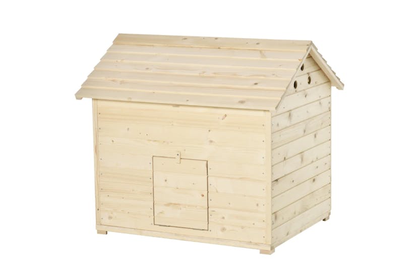 PawHut D51-200 Wooden Duck House Poultry Coop | Natural