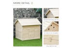 PawHut D51-200 Wooden Duck House Poultry Coop | Natural