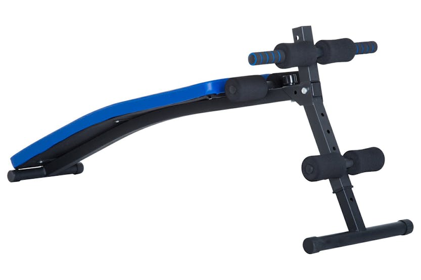 Homcom A90-142 Sit-up Workout Bench | Steel Black & Blue