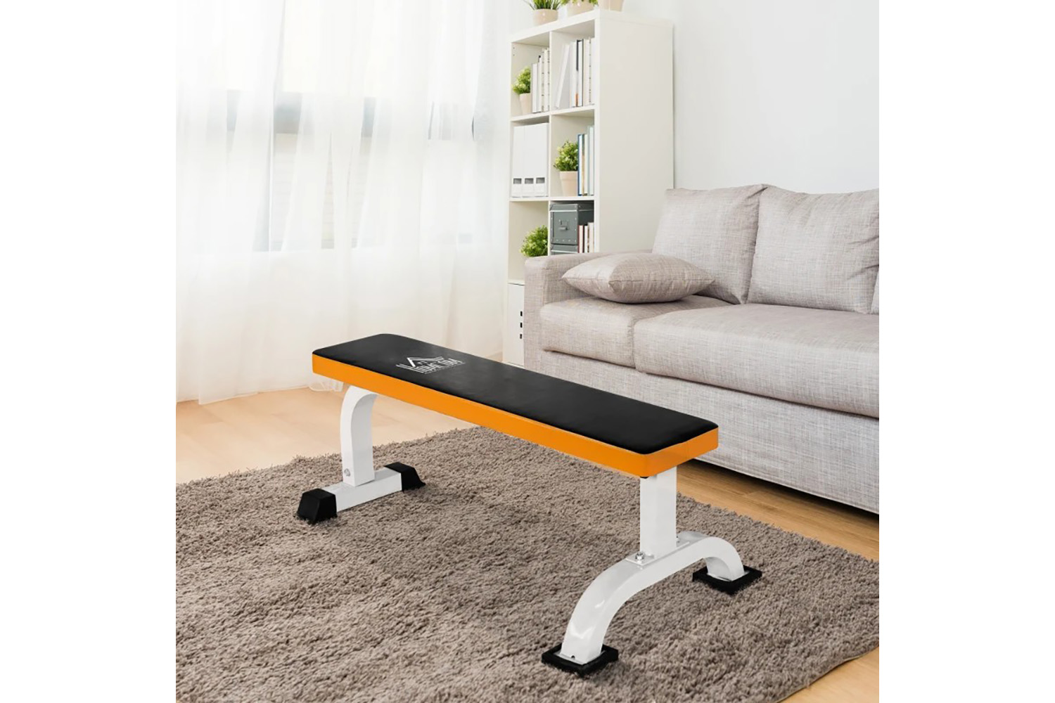 Homcom B1-9904 Fitness Barbell Bench | Black/Orange