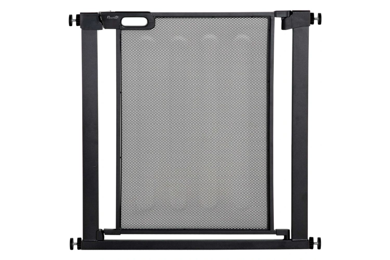 PawHut Dog Safety Gate with Automatic Closing Door | Black