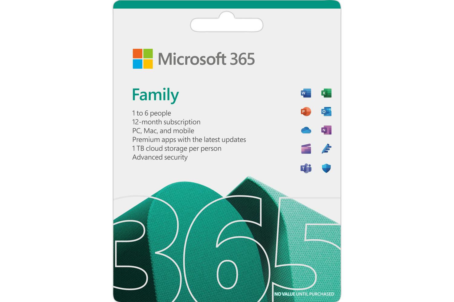 Microsoft 365 Family | 12-Month Subscription, up to 6 people + 3 Months Free