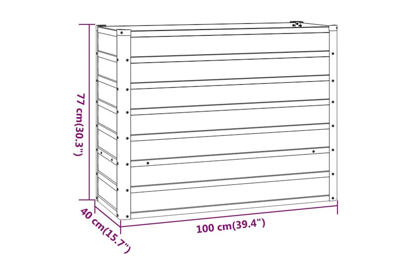 Vidaxl 151951 Garden Raised Bed Rusty 100x40x77 Cm Corten Steel