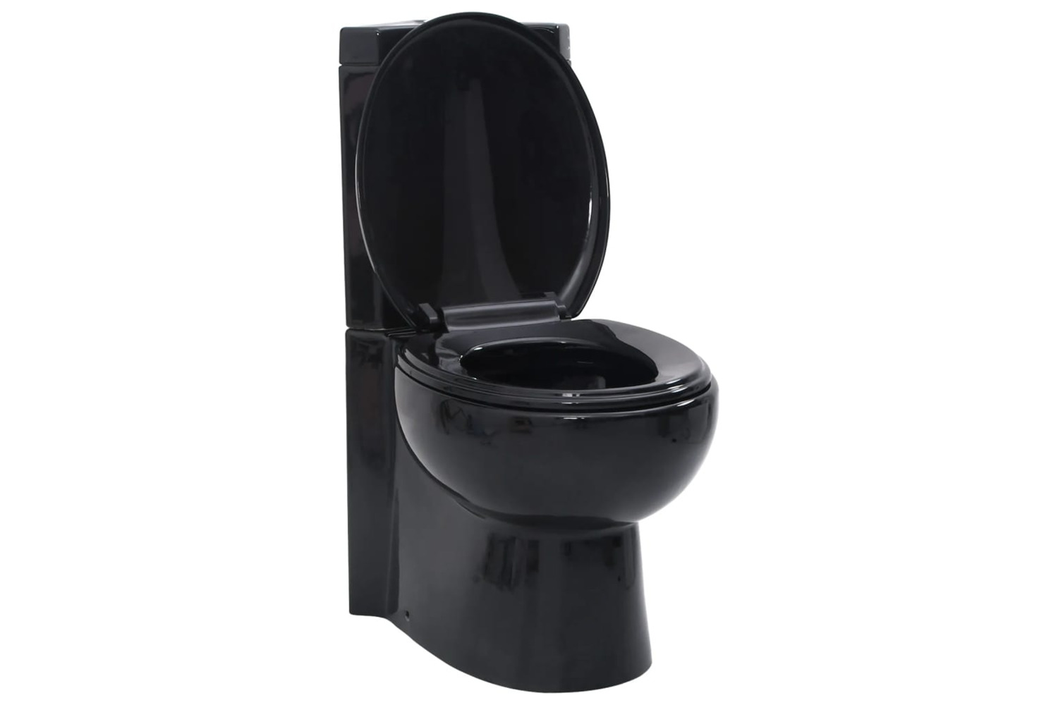 Vidaxl 141134 Wc Ceramic Toilet Bathroom Corner Toilet Black