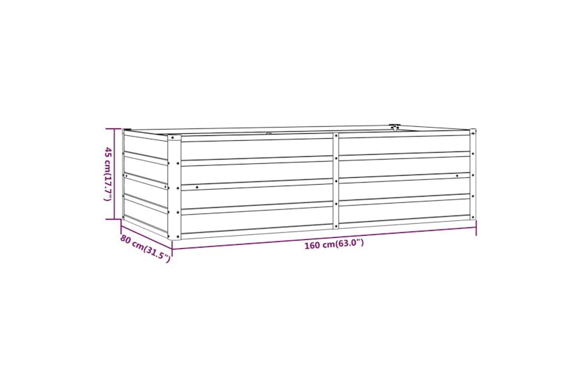 Vidaxl 151958 Garden Raised Bed Rusty 160x80x45 Cm Corten Steel