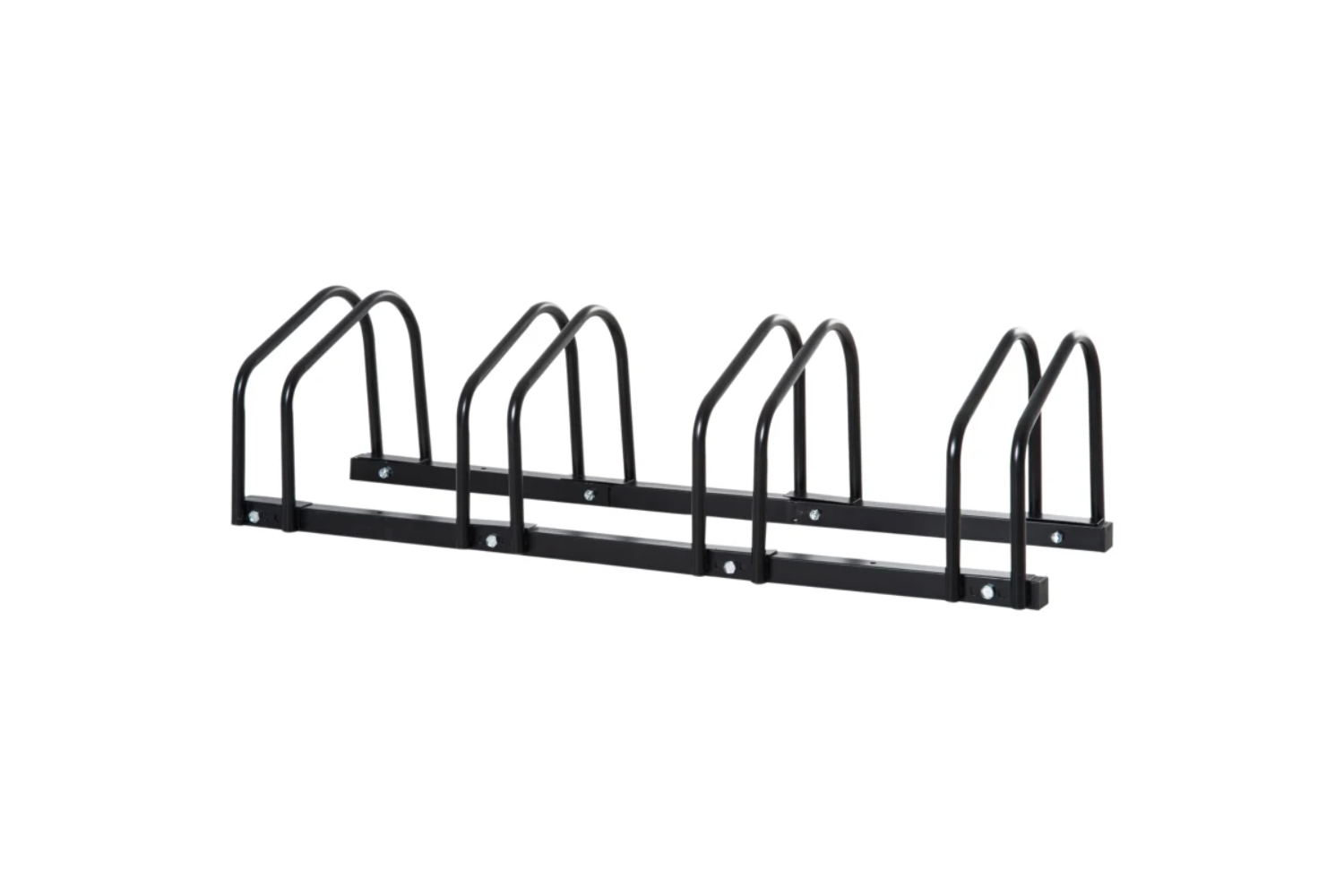 Homcom AA0-024BK 4-Bike Floor Parking Stand | Black