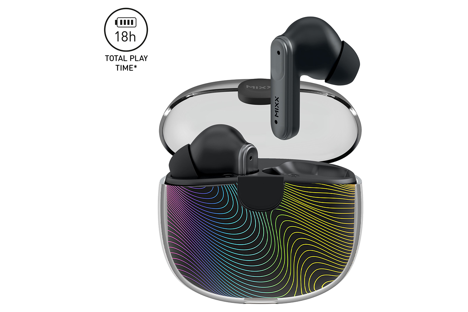 Mixx Streambuds Colourchroma 3 Wireless Earbuds Black