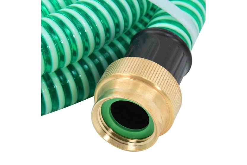 Vidaxl 151038 Suction Hose With Brass Connectors 3 M 25 Mm Green