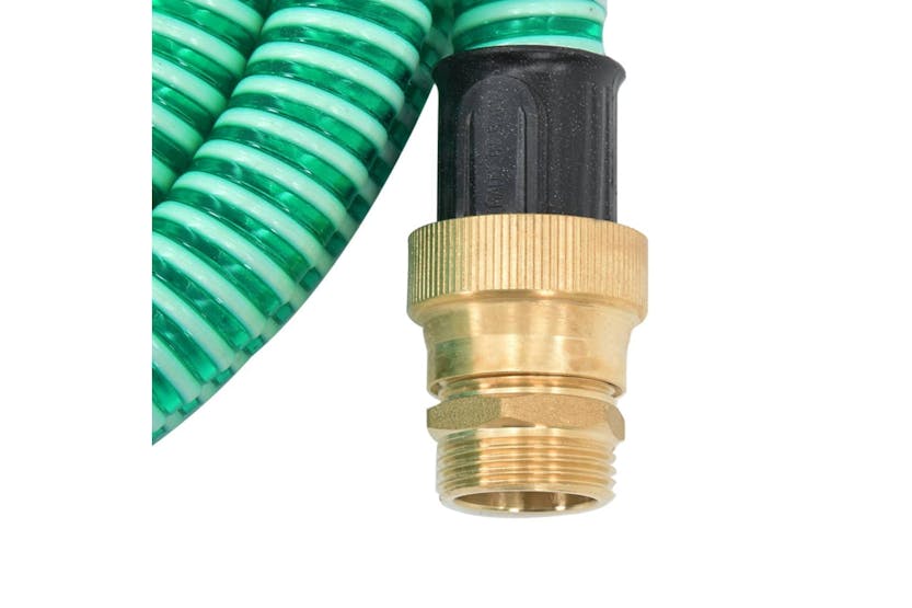 Vidaxl 151041 Suction Hose With Brass Connectors 4 M 25 Mm Green