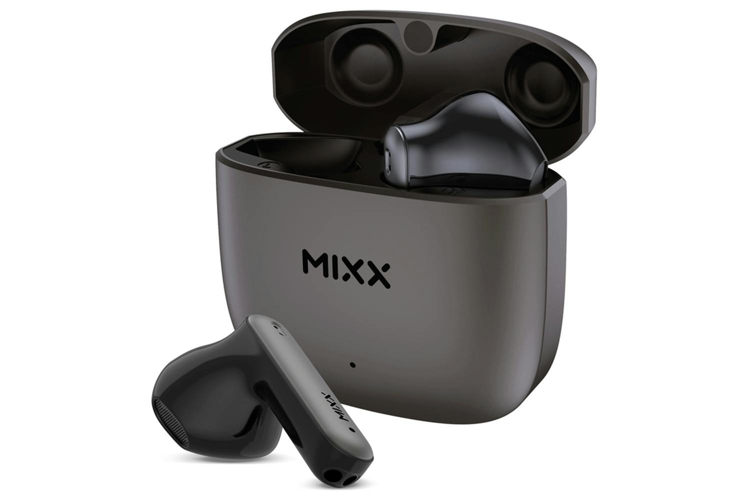 Mixx StreamBuds Custom 2 True Wireless Earbuds | Black Gun Metal
