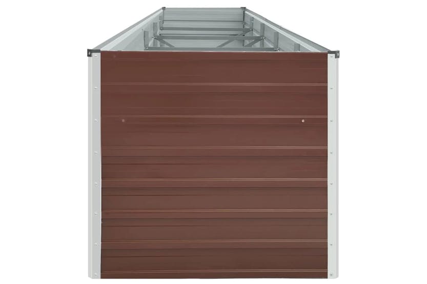 Vidaxl 47058 Garden Raised Bed Galvanised Steel 400x80x45 Cm Brown