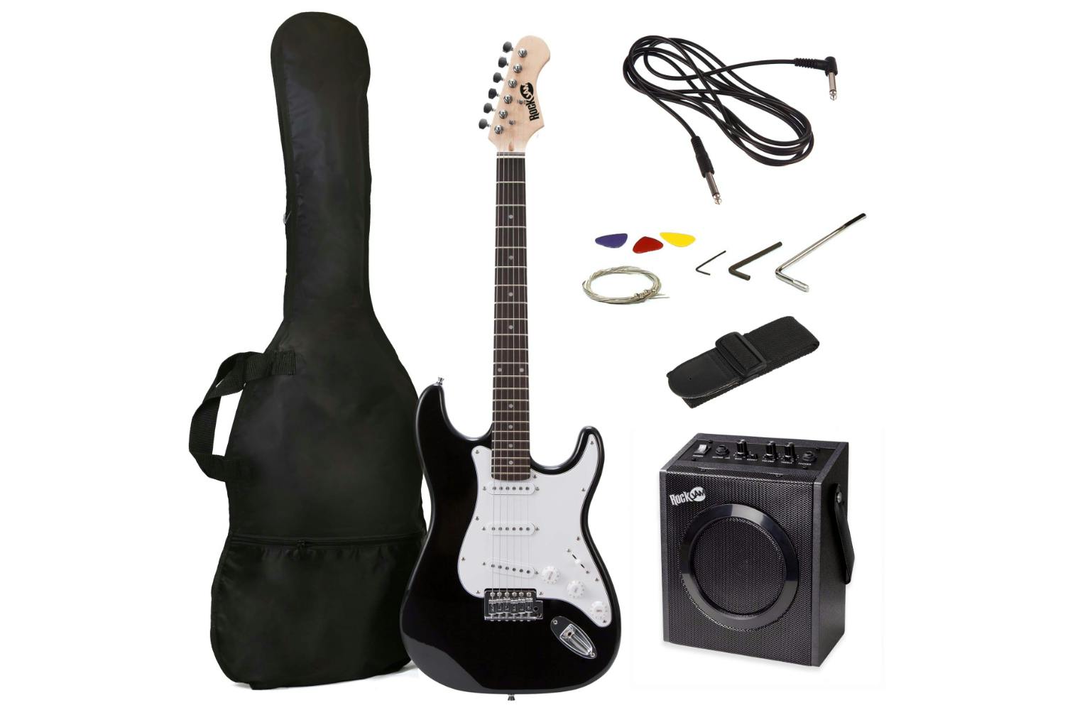 RockJam RJEG02-SK-BK Electric Guitar Starter Kit | Black