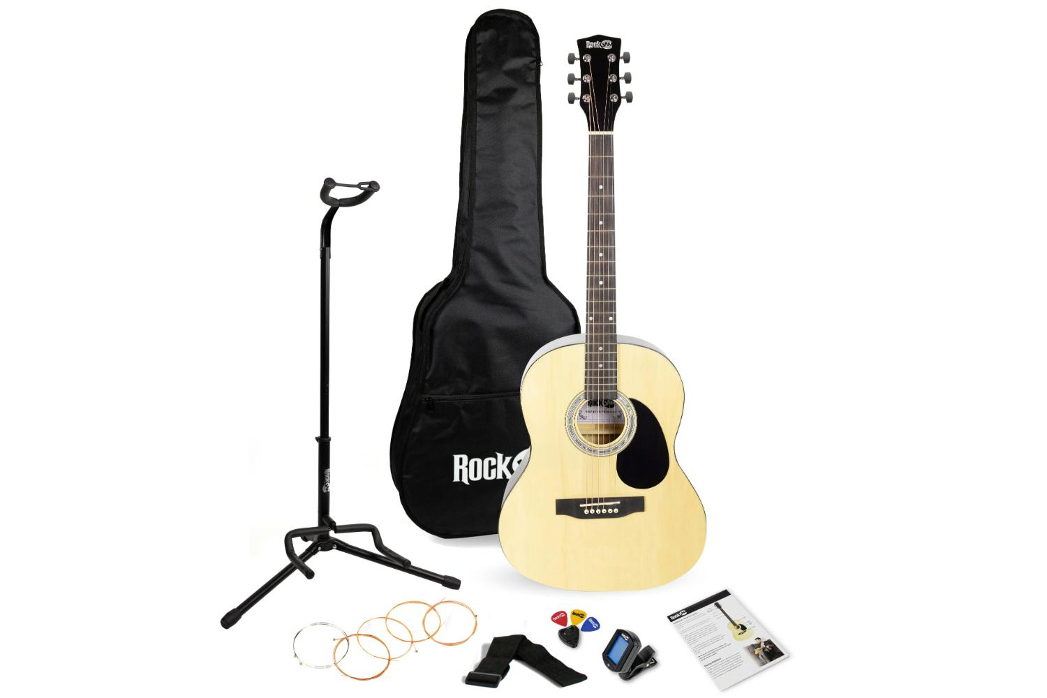 RockJam RJW-103-N-PK Full Size Acoustic Guitar Kit