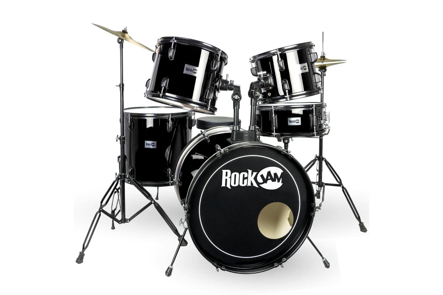 Rockjam RJFSDK01-BK Full Size Drum Kit | Black