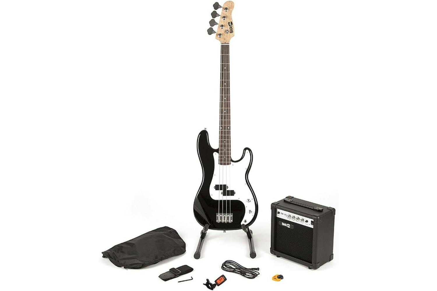 RockJam RJBG01-SK-BK Bass Guitar Super Kit | Black