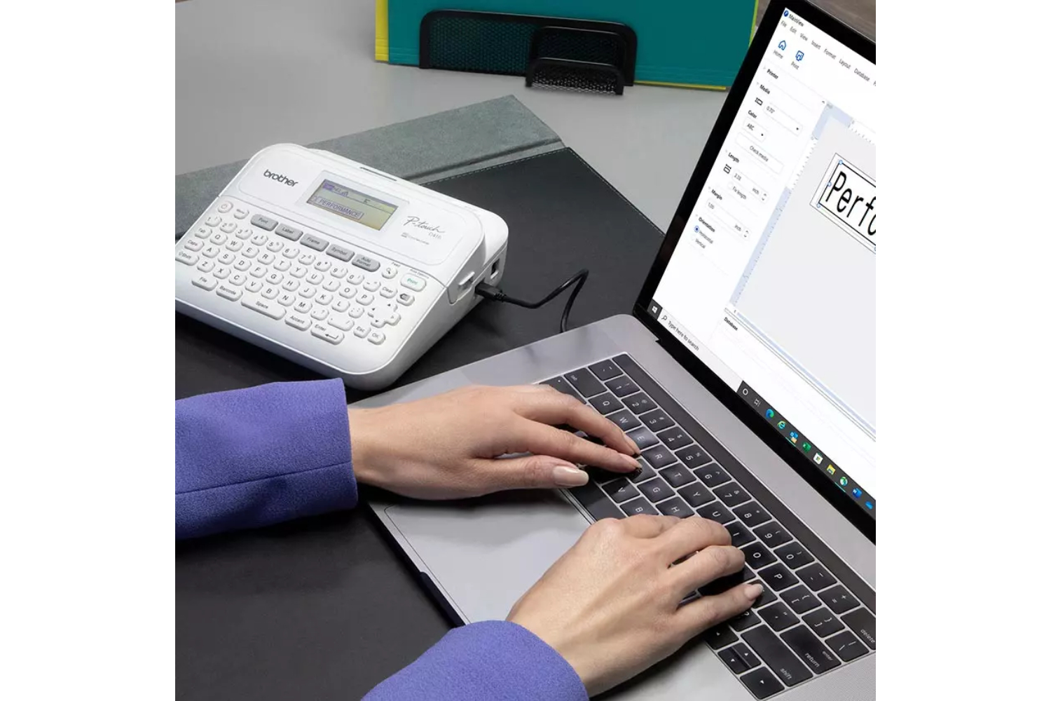 Brother PTD410VP Advanced Connected Label Maker with Carry Case | White