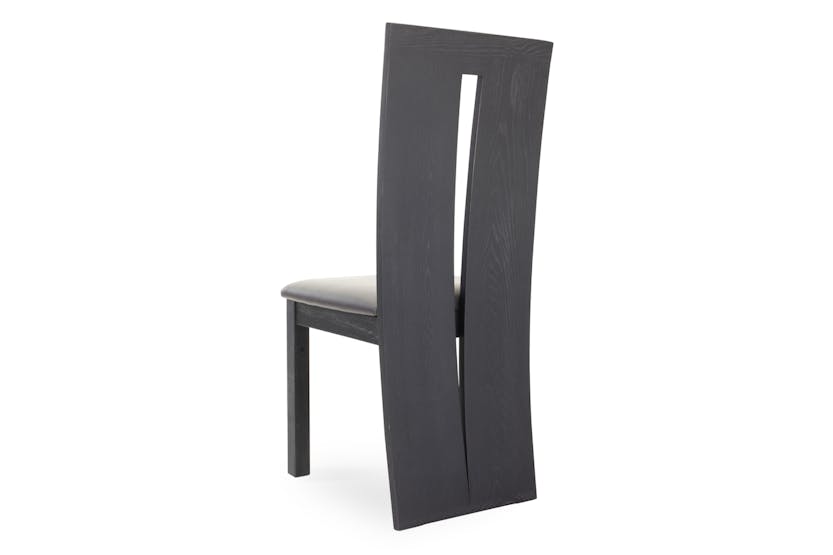 Noah Slatted Dining Chair | Black