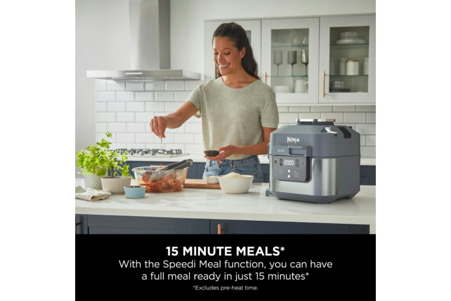 Ninja Rapid Cooker that makes healthy meals in just 15 minutes has