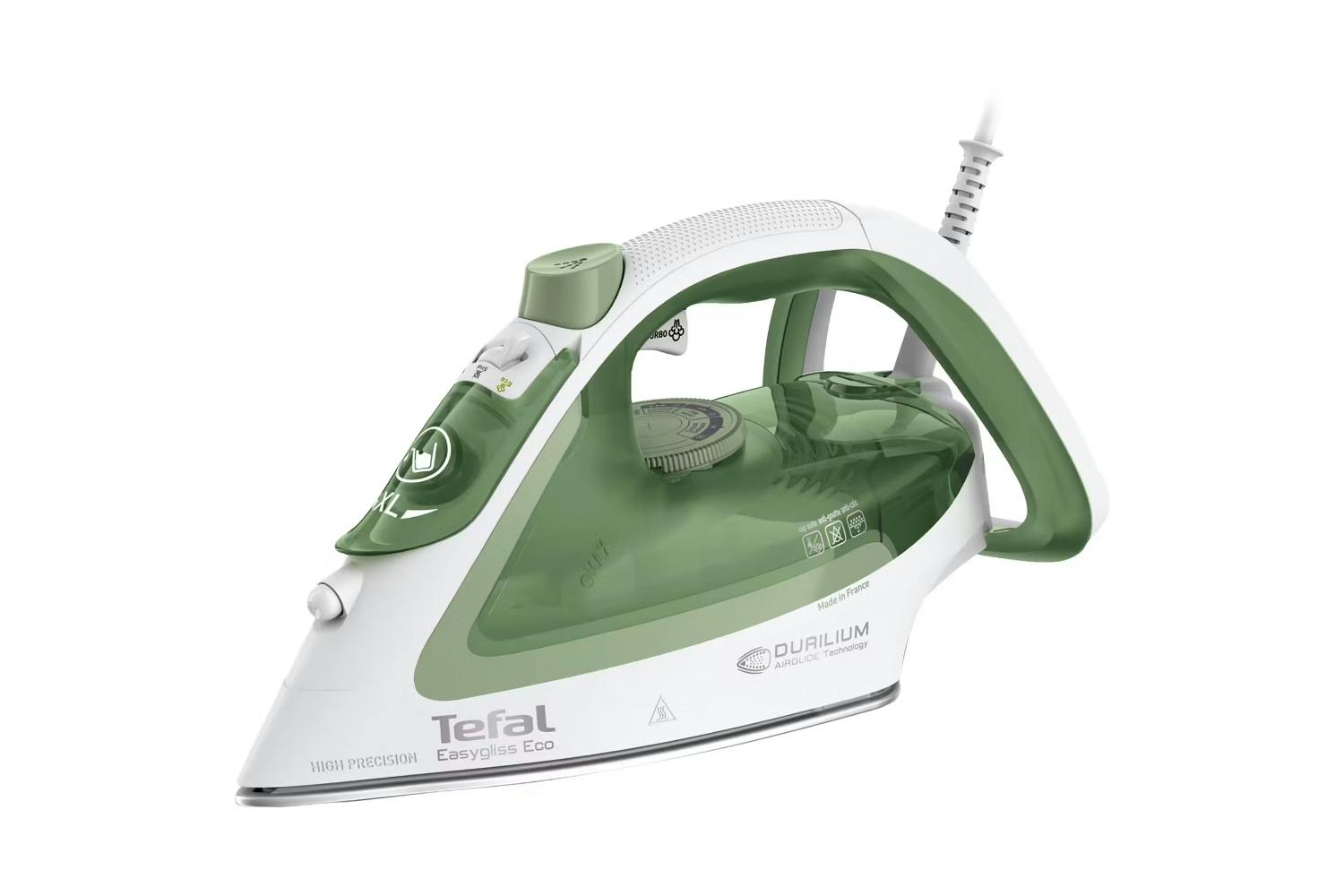 Tefal 2800W Easygliss Eco Steam Iron | FV5781G0 | White & Green