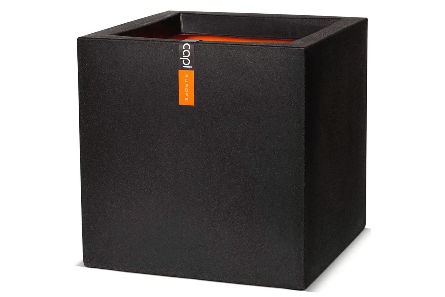 Capi 424341 Planter Urban Smooth Square 30x30x30 Cm Black Kbl902