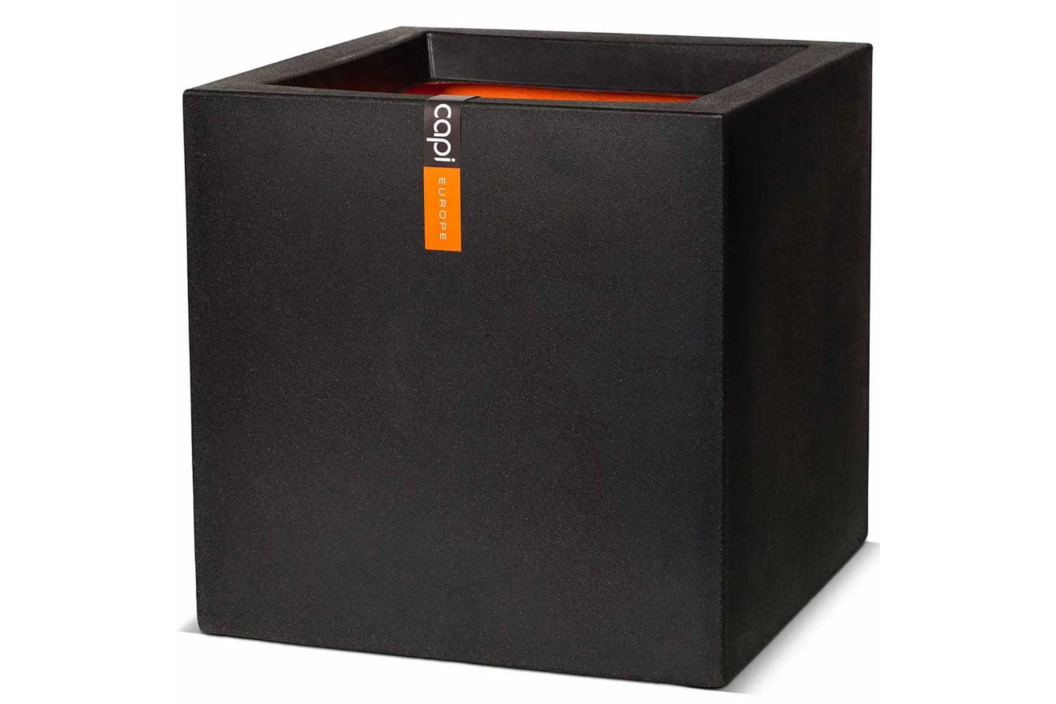 Capi 424343 Planter Urban Smooth Square 50x50x50 Cm Black Kbl904