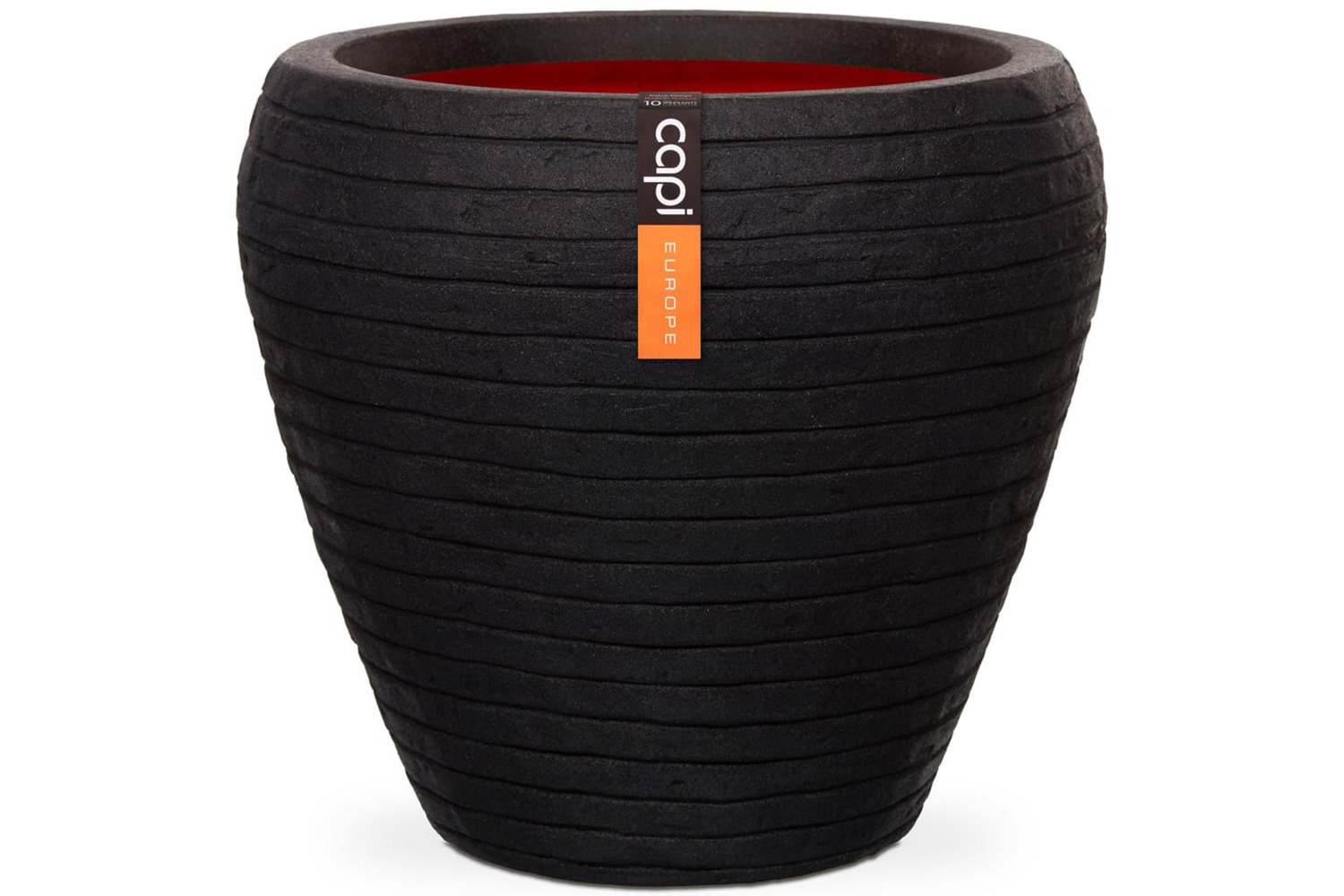 Capi 424263 Vase Nature Row Tapered 42x38 Cm Black Kblro362