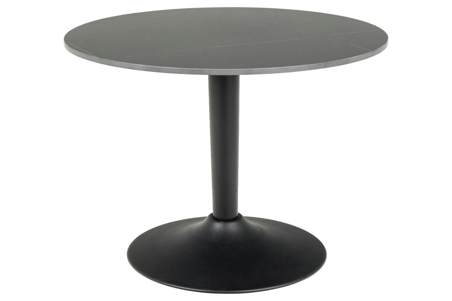 Malta Round Ceramic Coffee Table | Black