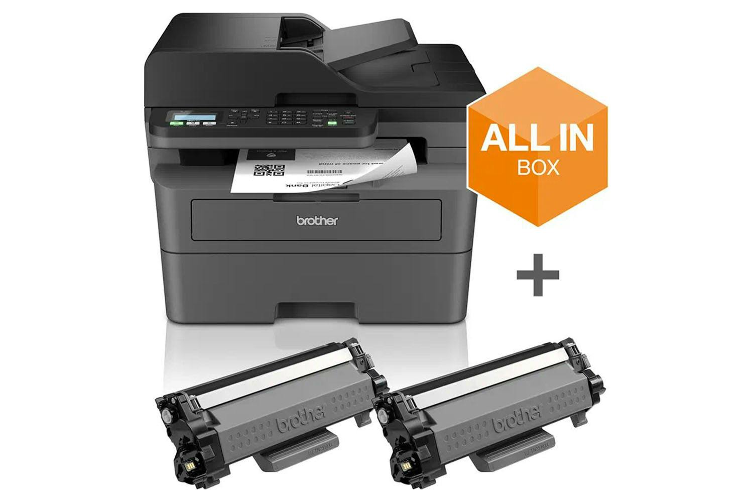 Brother MFC-L2827DWXL All-in-One A4 Mono Laser Printer All in Box Print Bundle
