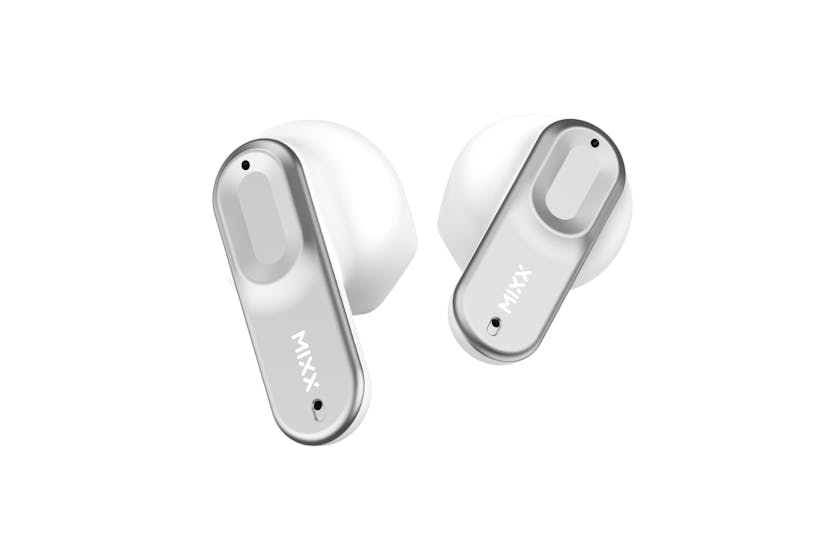 Mixx StreamBuds Ultra Hybrid In-Ear True Wireless Earbuds | Silver White