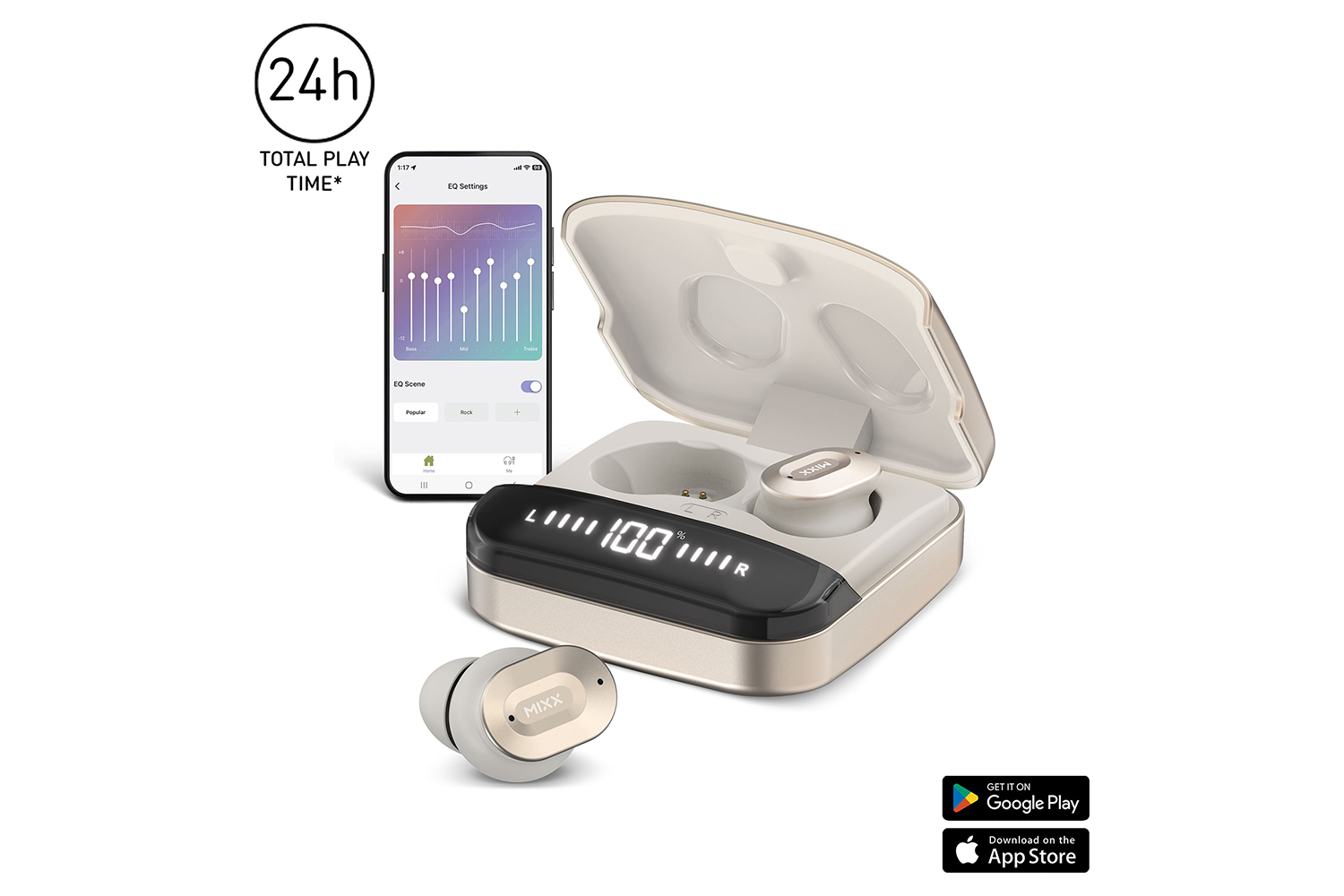 Mixx Streambuds Ultra Dots InEar True Wireless Earbuds Champagne Ireland