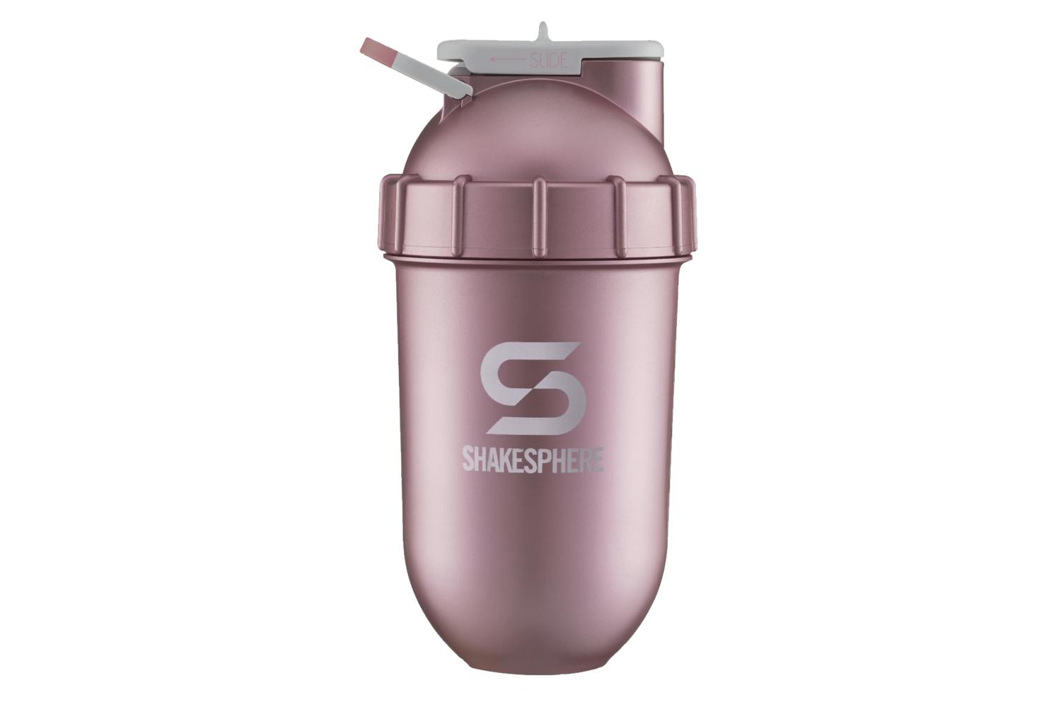 ShakeSphere 700mls Tumbler Original Protein Shaker Bottle | Rose Gold/White Logo