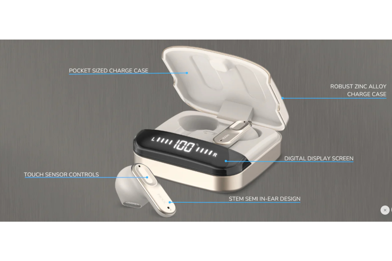 Mixx StreamBuds Ultra Hybrid InEar True Wireless Earbuds Black Gun Metal Ireland