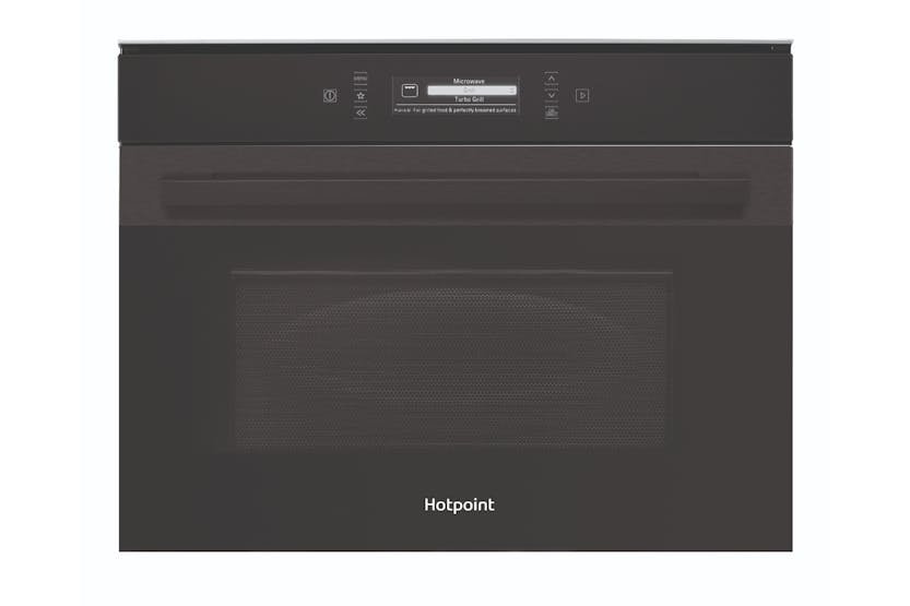 Hotpoint 40cm Built-in Microwave Combination Oven | MP996BMH | Black Steel