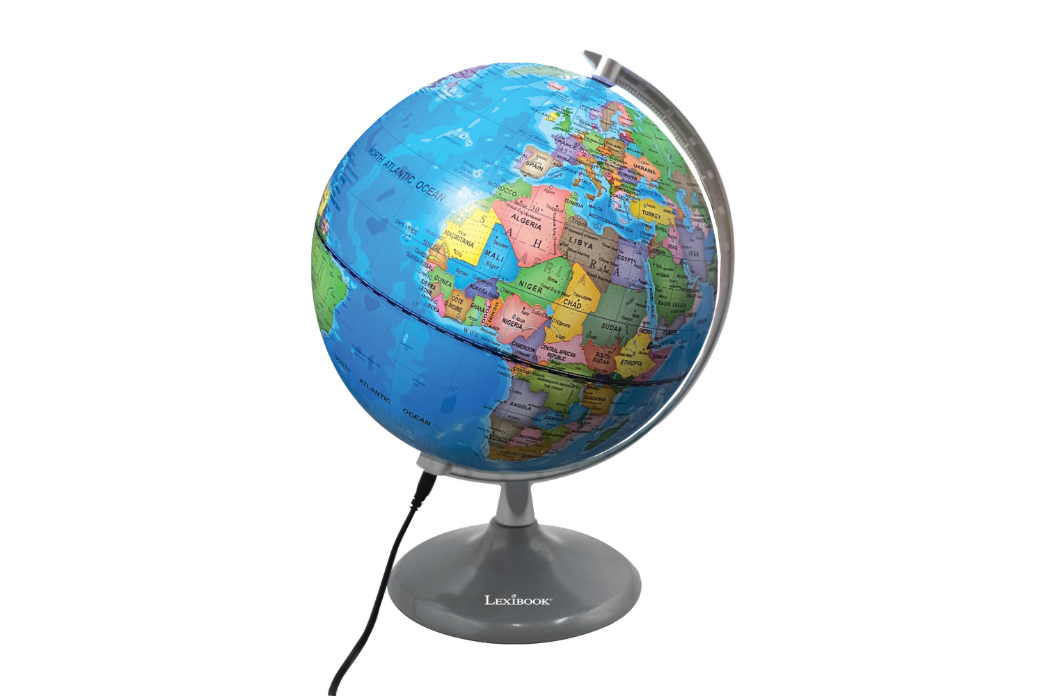 Lexibook NLJ185EN Luminous Day and Night Globe Map of Earth