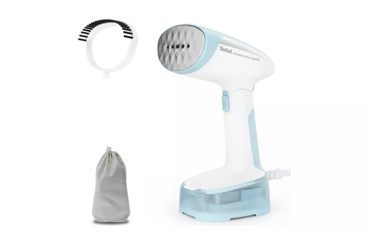 Tefal 1300W Access Steam Pocket Handheld Clothes Steamer | DT3041G0 | White & Sky Blue