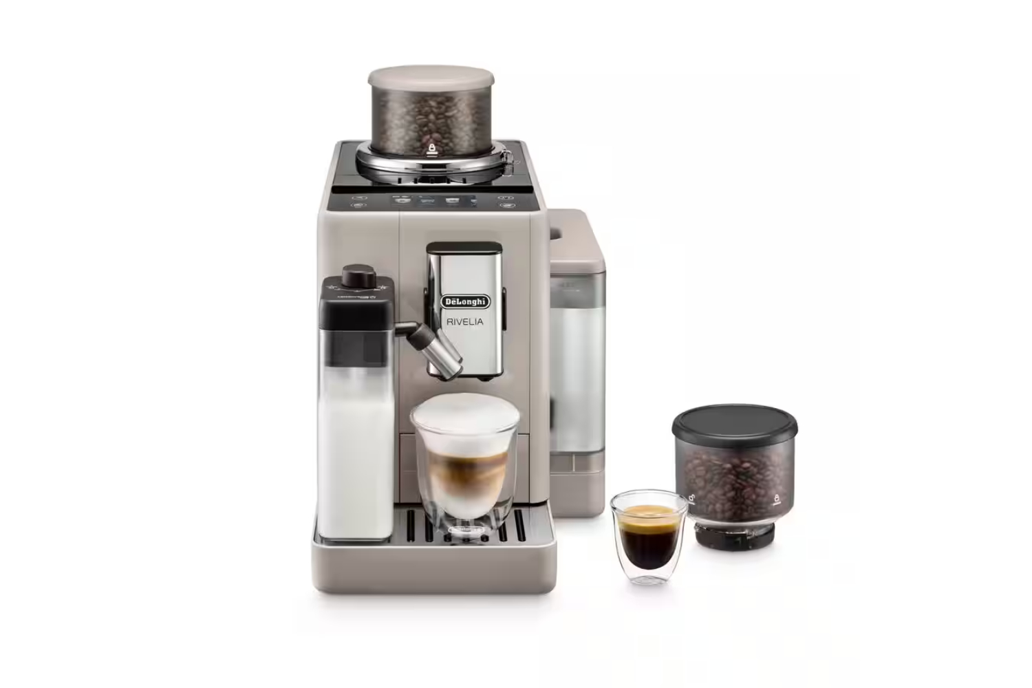 DeLonghi Rivelia Automatic Compact Bean to Cup Coffee Machine EXAM440.55.BG Sand Beige Ireland