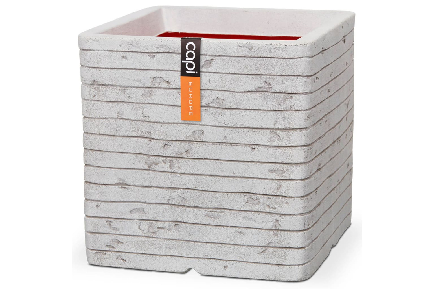 Capi 424257 Planter Nature Row Square 30x30 Cm Ivory Krwi902