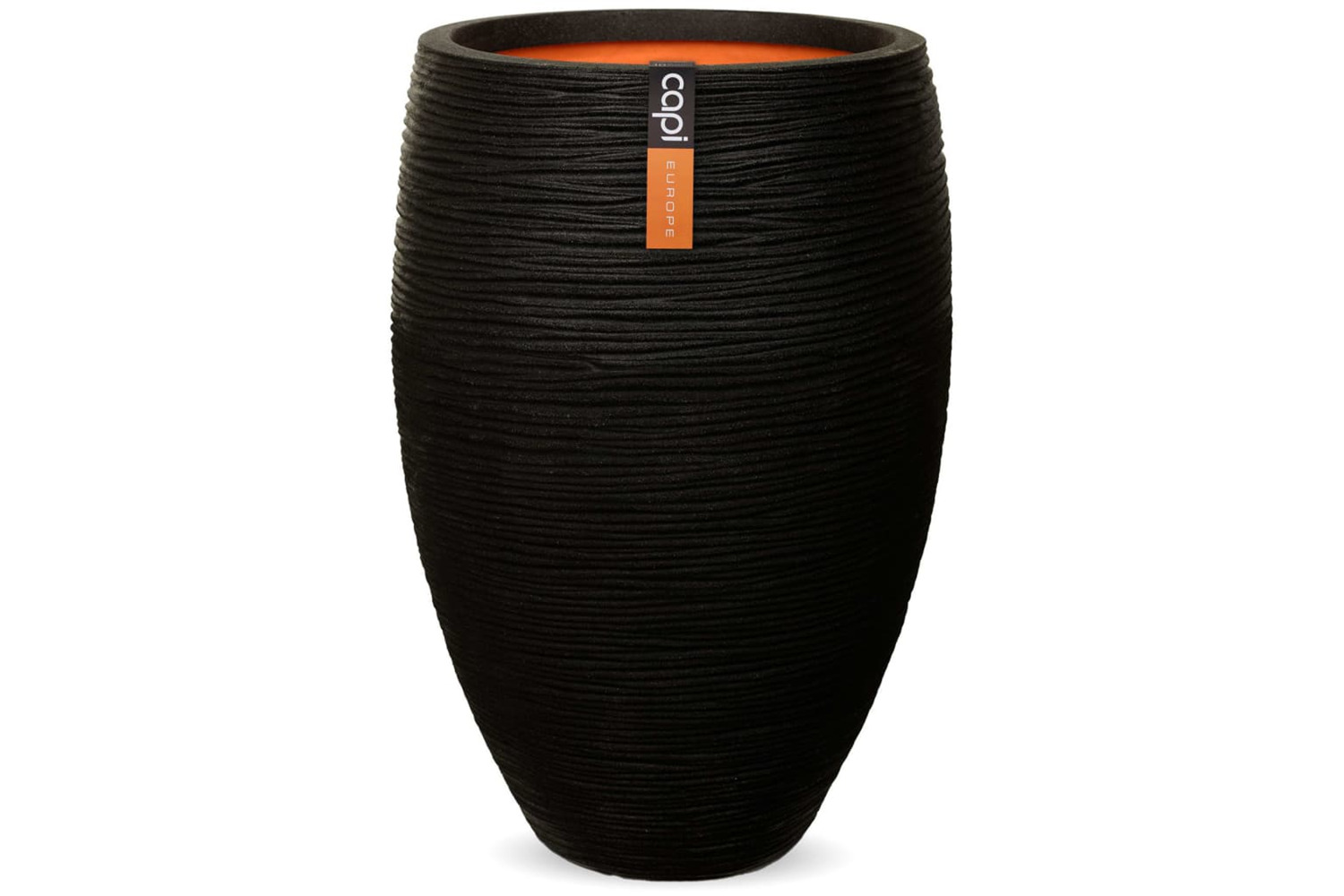 Capi 424248 Vase Nature Rib Elegant Deluxe 40x60 Cm Black Kblr1131