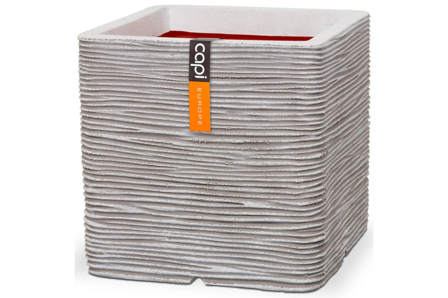 Capi 424208 Planter Nature Rib Square 30x30 Cm Ivory Kofi902