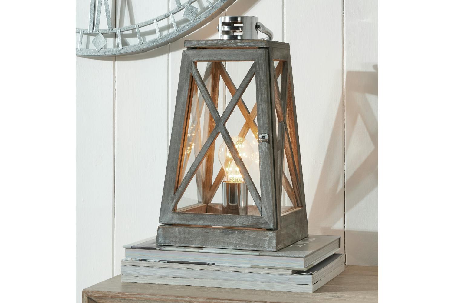Lantern Table Lamp | Grey
