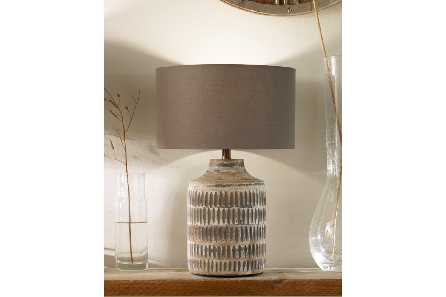 Steel Shade Table Lamp | Grey