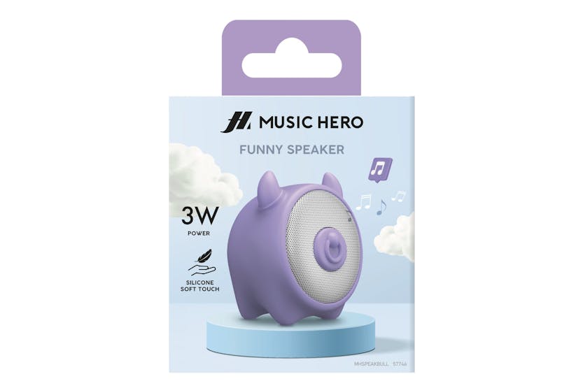 SBS Music Hero Bull Shaped Wireless Bluetooth Speaker | Violet