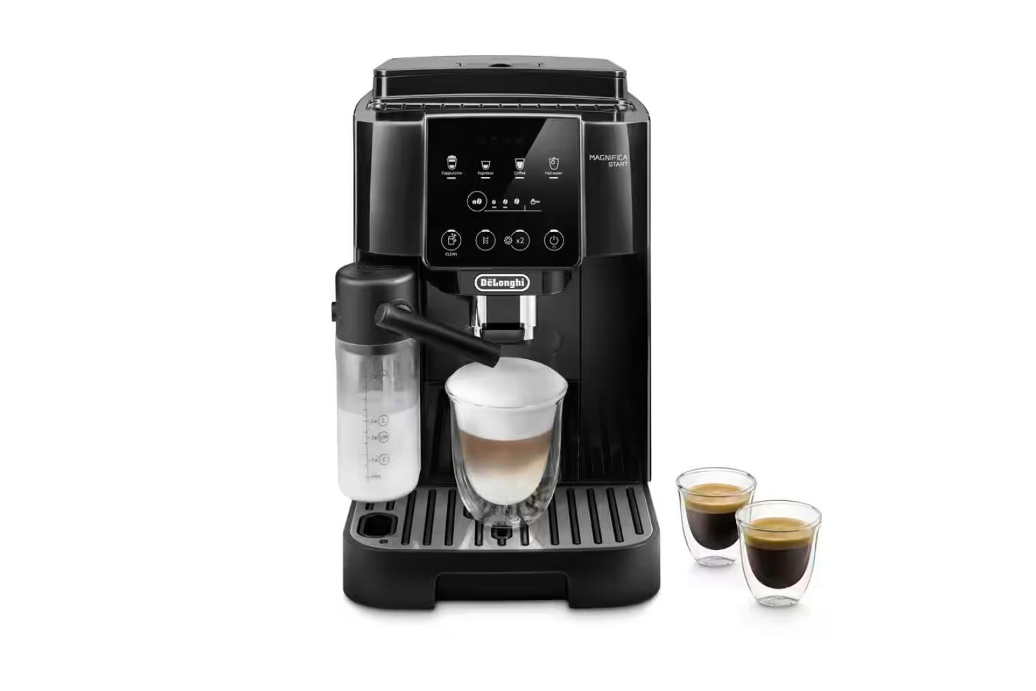 De'Longhi Rivelia EXAM440.55.W Coffee Maker with LatteCrema Hot, Automatic  Milk Frother, Compact Size, 16 Recipes, Colour Display, Arctic White :  : Home & Kitchen