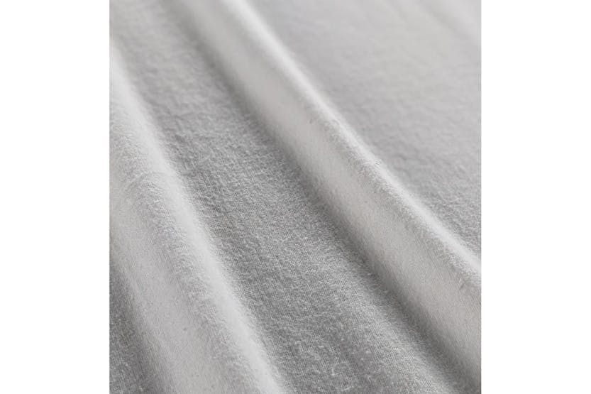 The Linen Room | Brushed Cotton Fitted Sheet | White | Double